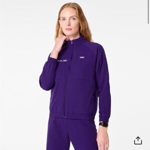 FIGS Sydney scrub jacket pulse purple
